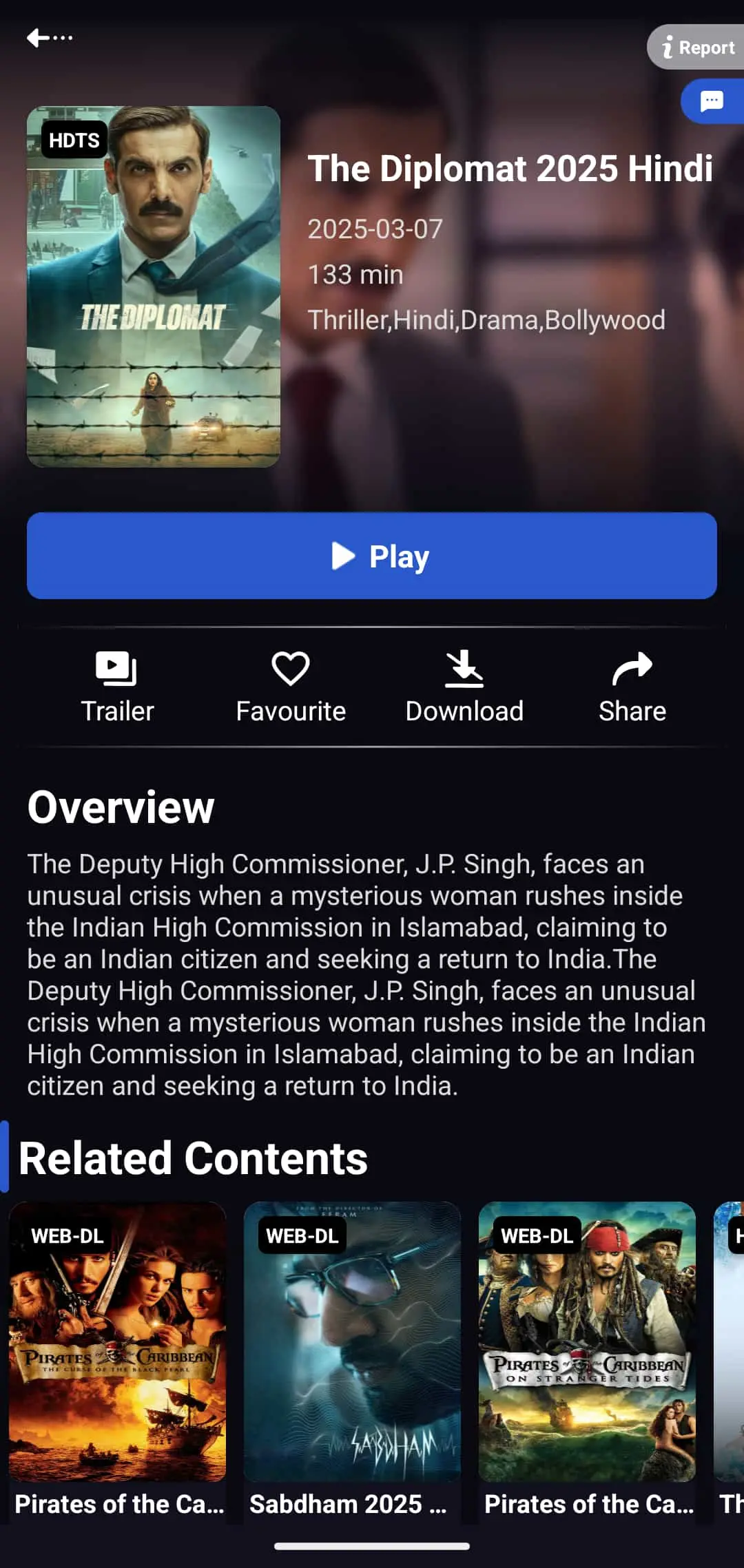 User Interface of Moral Movies App