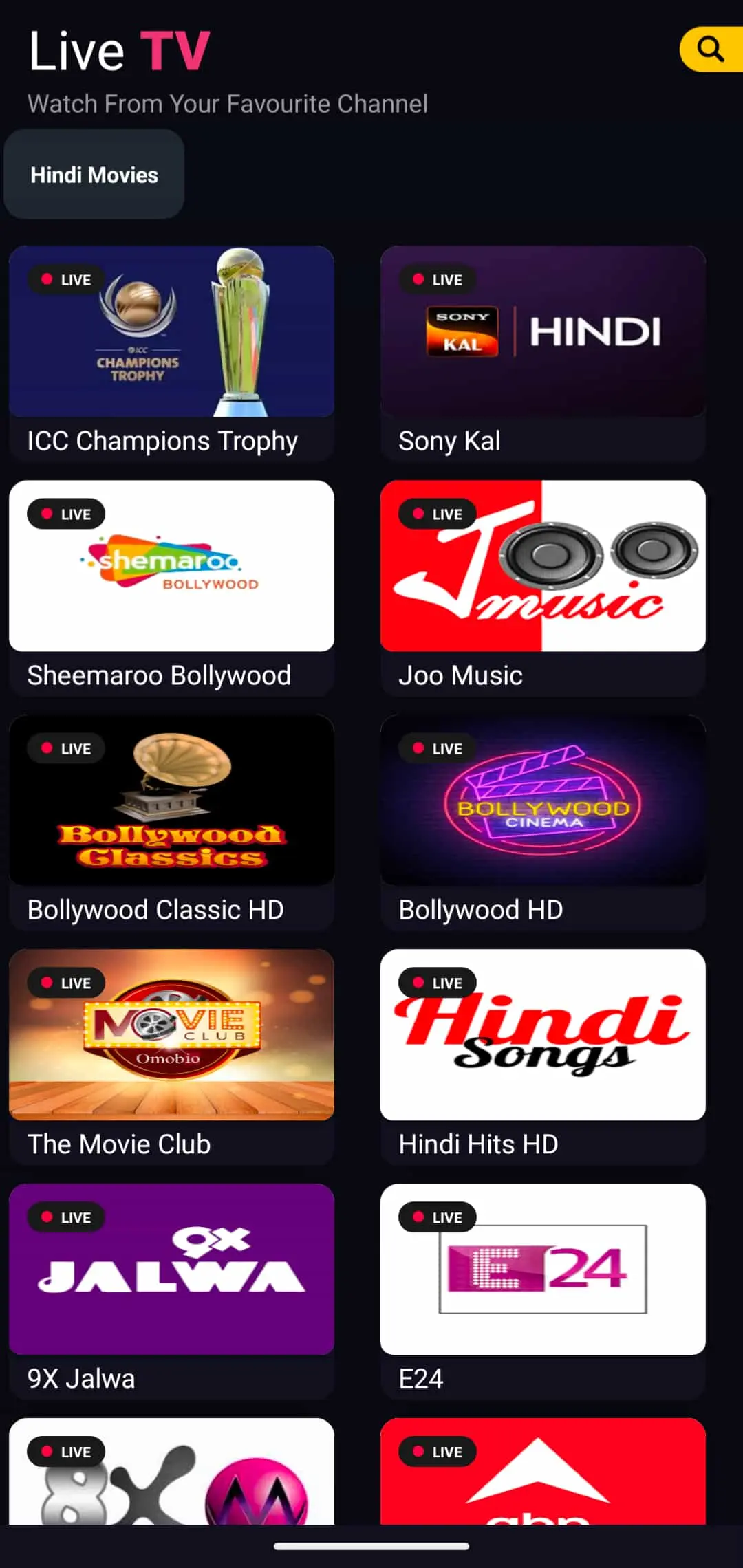 Playback Screen in Moral Movies App